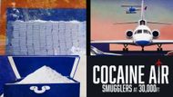 Stills from the opening credits of Cocaine Air: Smugglers at 30,000 Ft. (Via. Netflix)